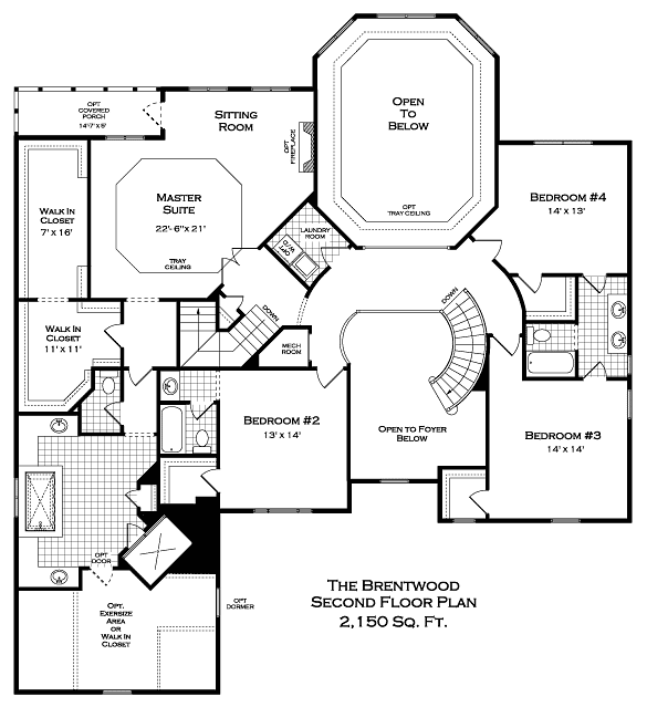 Brentwood Second Floor Plan